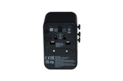 Verbatim Universal Travel Adapter with 1 x USB-C PD 61W & QC 3.0 1 3