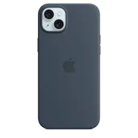 Apple - Hintere Abdeckung für Mobiltelefon - kompatibel mit MagSafe - Silikon - Storm Blue - für iPhone 15 Plus