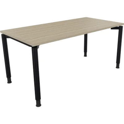 Schreibtisch Vierfuß Rundrohr B1600xT800xH680-820 an/Eiche Natur Schreibtisch Vierfuß Rundrohr B1600xT800xH680-820 an/Eiche Natur