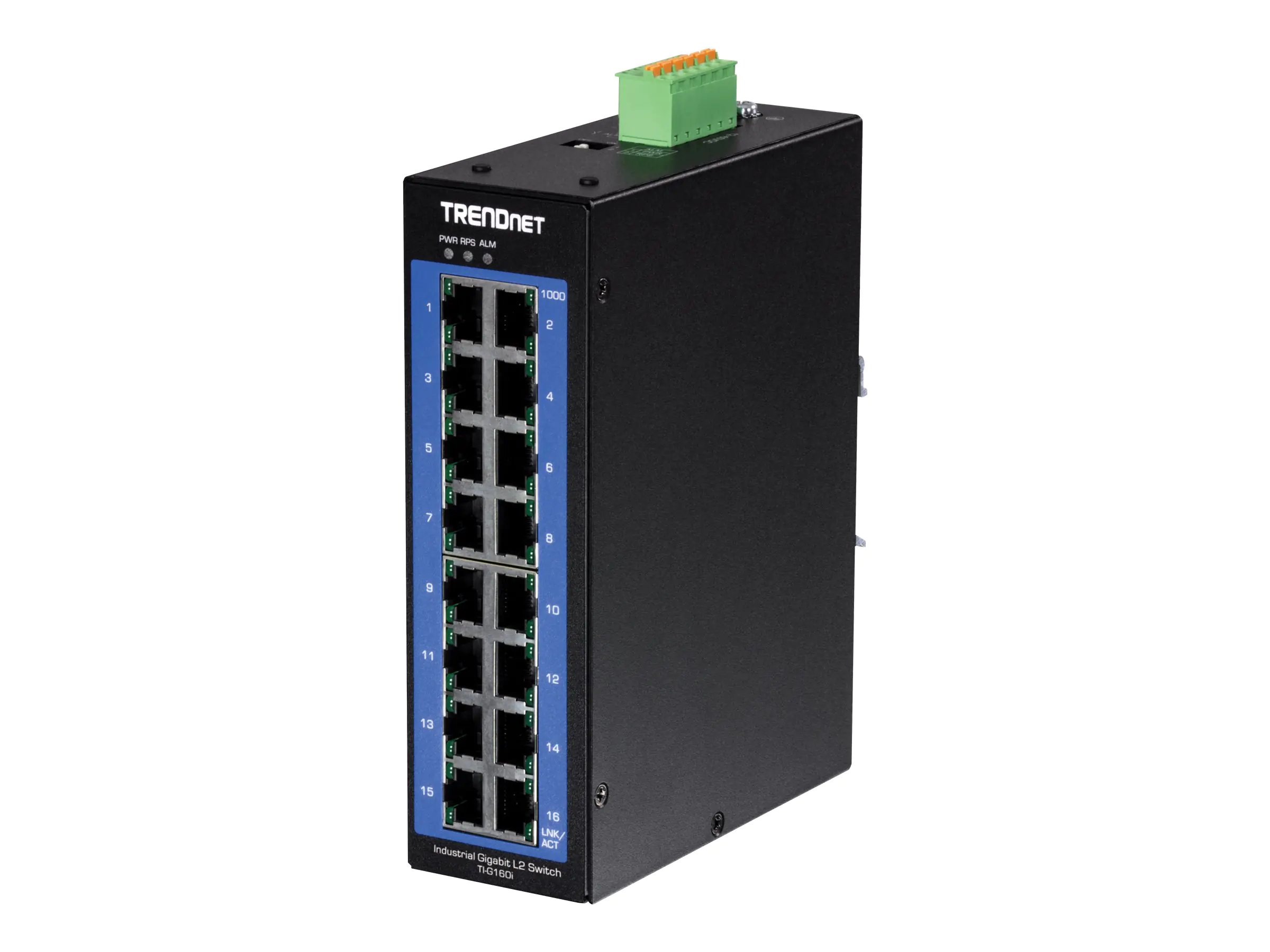 TRENDnet TI-G160i-M - Switch - managed - 16 x 10/100/1000 - an DIN-Schiene montierbar - TAA-konform