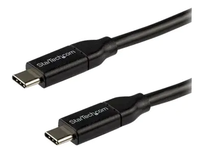 StarTech USB-C auf USB-C Kabel mit 5A Power Delivery - St/St - 3m - USB 2.0 - USB-IF zertifiziert - USB Typ C Kabel - USB-Kabel - 24 pin USB-C (M) zu 24 pin USB-C (M) - Thunderbolt 3 / USB 2.0 - 5 A - 3 m - Schwarz StarTech USB-C auf USB-C Kabel mit 5A Power Delivery - St/St - 3m - USB 2.0 - USB-IF zertifiziert - USB Typ C Kabel - USB-Kabel - 24 pin USB-C (M) zu 24 pin USB-C (M) - Thunderbolt 3 / USB 2.0 - 5 A - 3 m - Schwarz