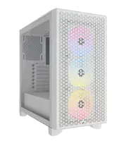 CORSAIR 3000D RGB AIRFLOW - Mid tower - E-ATX - Seitenteil mit Fenster (gehärtetes Glas) - keine Spannungsversorgung (ATX) - weiß - USB/Audio