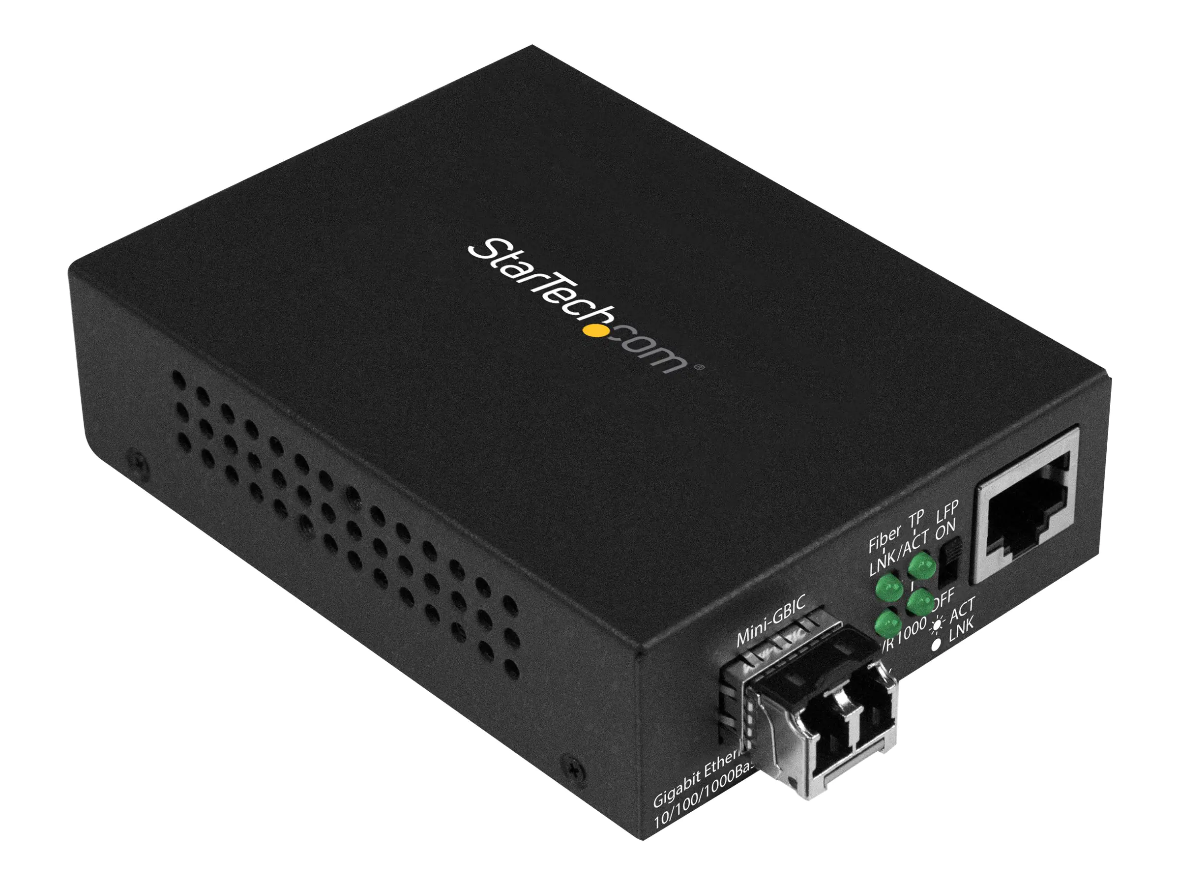 StarTech Gigabit Ethernet Glasfaser Medienkonverter - 850nm MM LC - 500m - Mit MM SFP Transceiver - Für 10/100/1000 Netzwerke - Medienkonverter - 1GbE - 10Base-T, 1000Base-LX, 1000Base-SX, 100Base-TX, 1000Base-T - RJ-45 / LC Multi-Mode - bis zu 550 m - 85 StarTech Gigabit Ethernet Glasfaser Medienkonverter - 850nm MM LC - 500m - Mit MM SFP Transceiver - Für 10/100/1000 Netzwerke - Medienkonverter - 1GbE - 10Base-T, 1000Base-LX, 1000Base-SX, 100Base-TX, 1000Base-T - RJ-45 / LC Multi-Mode - bis zu 550 m - 85