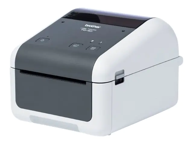 Brother TD-4210D - Etikettendrucker - Thermodirekt - Rolle (11,8 cm) - 203 dpi - bis zu 127 mm/Sek. - USB 2.0, seriell - weiß, Grau