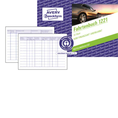 Avery Zweckform Fahrtenbuch 1221 A6 32Blatt Avery Zweckform Fahrtenbuch 1221 A6 32Blatt
