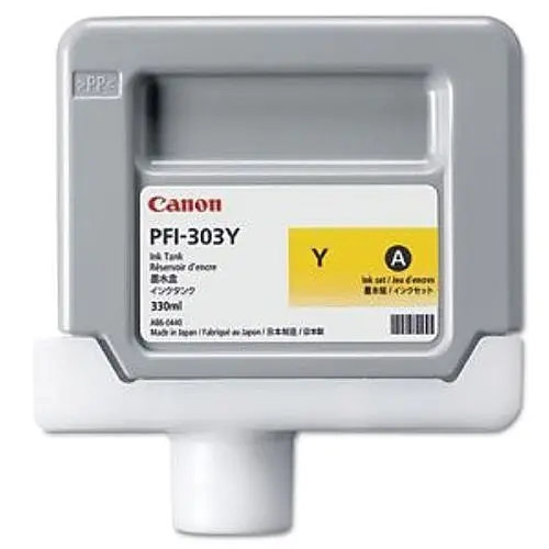 Canon PFI-303 Y - 330 ml - Gelb - Original - Tintenbehälter - für imagePROGRAF iPF810, iPF810 PRO, iPF815 MFP M40, iPF820, iPF820 PRO, iPF825 MFP M40 Canon PFI-303 Y - 330 ml - Gelb - Original - Tintenbehälter - für imagePROGRAF iPF810, iPF810 PRO, iPF815 MFP M40, iPF820, iPF820 PRO, iPF825 MFP M40
