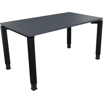 Schreibtisch Vierfuß Quadratrohr B1400xT800xH680-820 an/Lavagrau Schreibtisch Vierfuß Quadratrohr B1400xT800xH680-820 an/Lavagrau