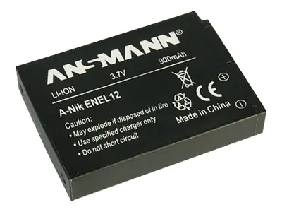 ANSMANN A-Nik EN EL 12 - Kamerabatterie - Li-Ion - 900 mAh - für Nikon Coolpix A1000, A900, AW120, AW130, P340, S9600, S9900, W300; KeyMission 170, 360