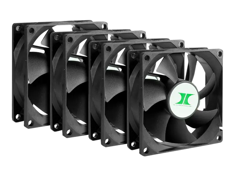 Inter-Tech - Gehäuselüfter - 80 mm (Packung mit 4)