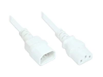 Good Connections Kaltgeräteverlängerung C14 (gerade) an C13 (gerade) - weiß - 0,75mm² - 2m Good Connections Kaltgeräteverlängerung C14 (gerade) an C13 (gerade) - weiß - 0,75mm² - 2m
