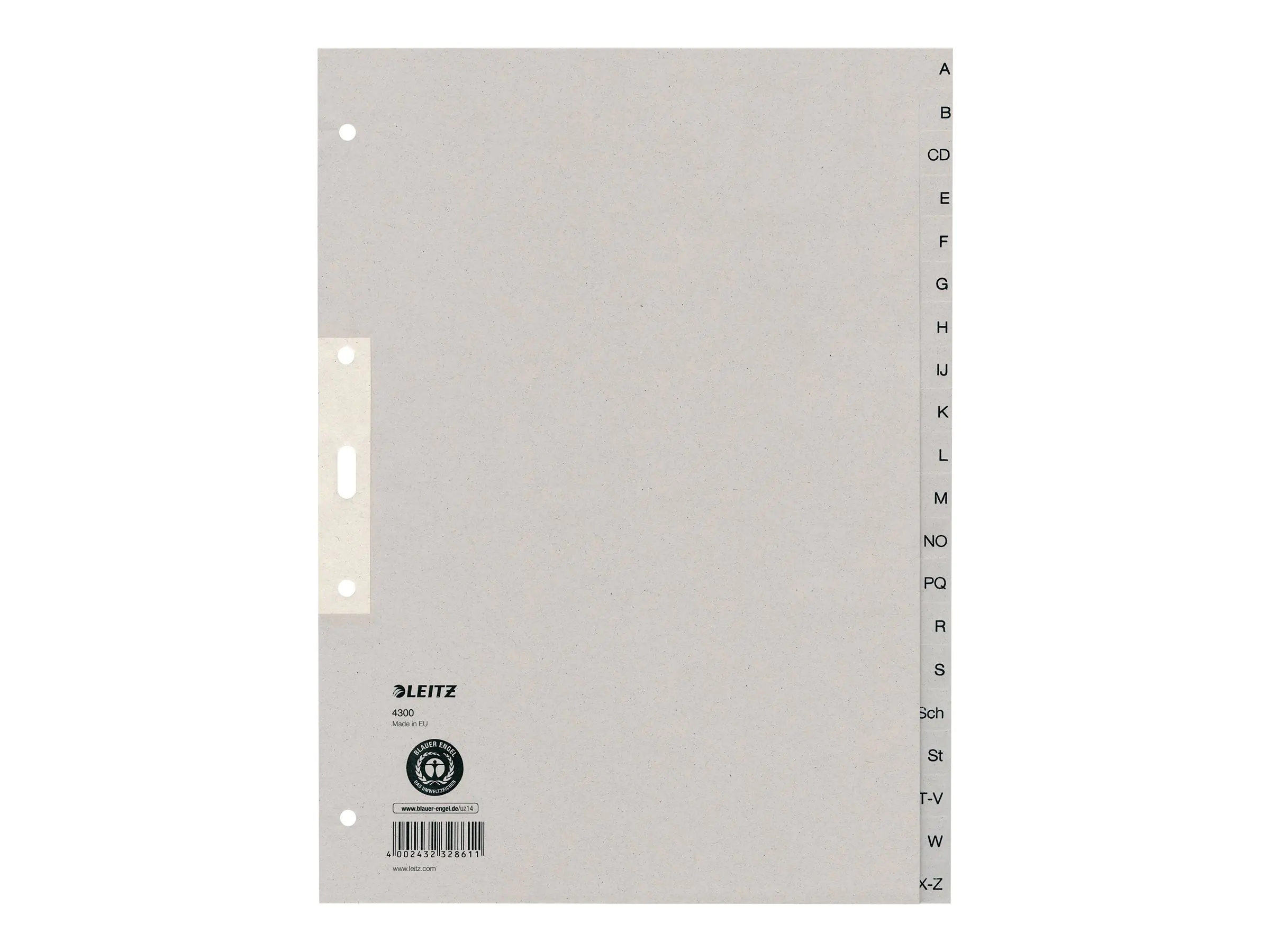 Esselte Leitz Trennelement - 20 Teile - vorgedruckt: A-Z - für A4 (210 x 297 mm) 43000085