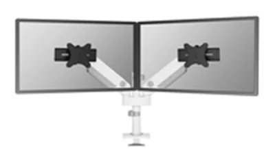 Neomounts NEXT One DS65S-950WH2 - Befestigungskit (Gelenkarm) - Voll beweglich - für 2 LCD-Displays - Aluminium - weiß - Bildschirmgröße: 60.96-86.36 cm (24"-34") - Tischmontage
