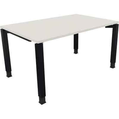 Schreibtisch Vierfuß Quadratrohr B1400xT900xH680-820 an/Weiß Schreibtisch Vierfuß Quadratrohr B1400xT900xH680-820 an/Weiß