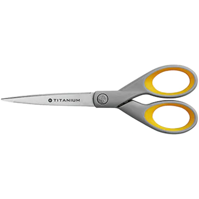 Westcott Schere Titanium Super E-30470 00 18cm grau/gelb Westcott Schere Titanium Super E-30470 00 18cm grau/gelb