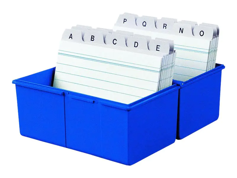 HAN Karteikasten 976-14 DIN A6 quer max. 400Karten PS blau