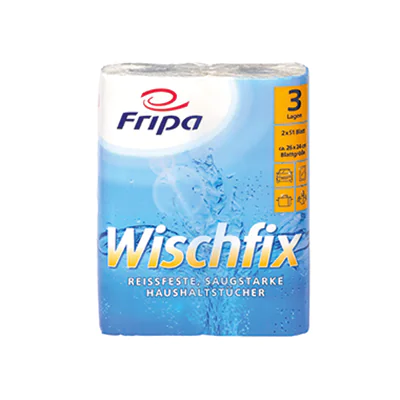 Fripa Küchenrolle Wischfix 3012011 3-lagig weiß 2 St./Pack. Fripa Küchenrolle Wischfix 3012011 3-lagig weiß 2 St./Pack.
