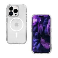 Laut Crystal MATTER-X - Hintere Abdeckung für Mobiltelefon - kompatibel mit MagSafe - Polycarbonat, Magnet, Thermoplastisches Polyurethan (TPU) - Kristall - für Apple iPhone 15 Pro