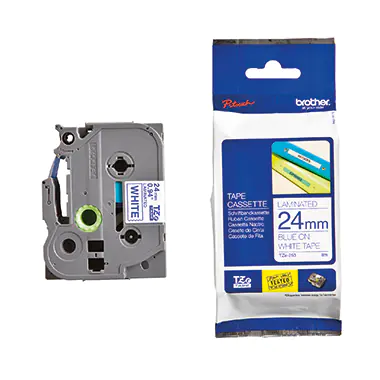 Brother TZe-253 - Blau auf weiß - Rolle (2,4 cm x 8 m) 1 Kassette(n) laminiertes Band - für Brother PT-D600, P750, P950; P-Touch PT-D800, E550, P900, P950; P-Touch Cube Pro PT-P910 Brother TZe-253 - Blau auf weiß - Rolle (2,4 cm x 8 m) 1 Kassette(n) laminiertes Band - für Brother PT-D600, P750, P950; P-Touch PT-D800, E550, P900, P950; P-Touch Cube Pro PT-P910
