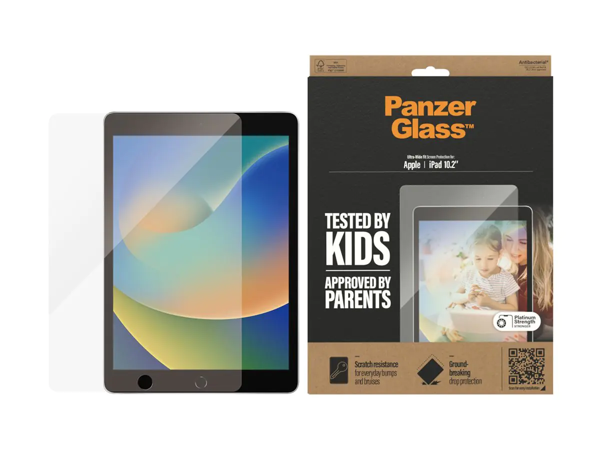 PanzerGlass Bildschirmschutz für Tablet - Case-kompatibel - Glas - 10.2" - kristallklar - für Apple 10.2-inch iPad (7. Generation, 8. Generation, 9. Generation) 2673
