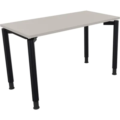 Schreibtisch Vierfuß Rundrohr B1200xT600xH680-820 an/Lichtgrau Schreibtisch Vierfuß Rundrohr B1200xT600xH680-820 an/Lichtgrau