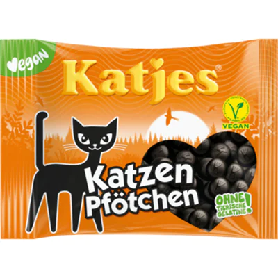 Katjes Fruchtgummi Lakritz Katzen Pfötchen 175 g/Pack. Katjes Fruchtgummi Lakritz Katzen Pfötchen 175 g/Pack.