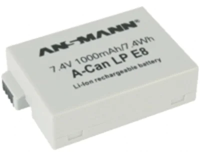 Ansmann A-Can LP-E8 - Batterie - Li-Ion - 1000 mAh - für Canon EOS 600, 650, 700, Kiss X4, Kiss X5, Kiss X7i, Rebel T3i, Rebel T4i, Rebel T5i
