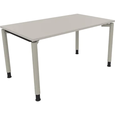 Schreibtisch Vierfuß Rundrohr B1400xT800xH680-820 si/Lichtgrau Schreibtisch Vierfuß Rundrohr B1400xT800xH680-820 si/Lichtgrau