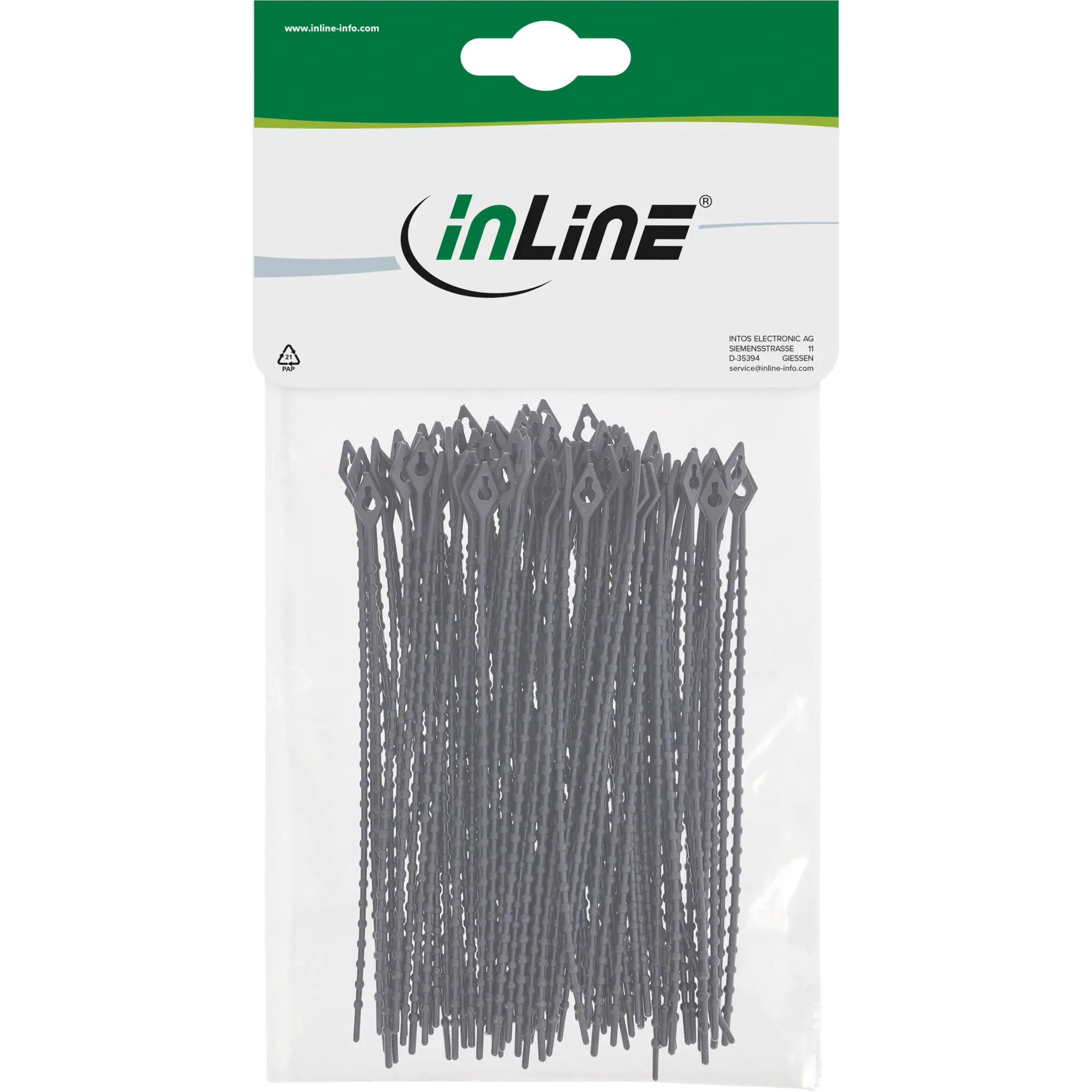 InLine Kabelbinder Kugelbinder schwarz - Länge 100mm - 100 Stück