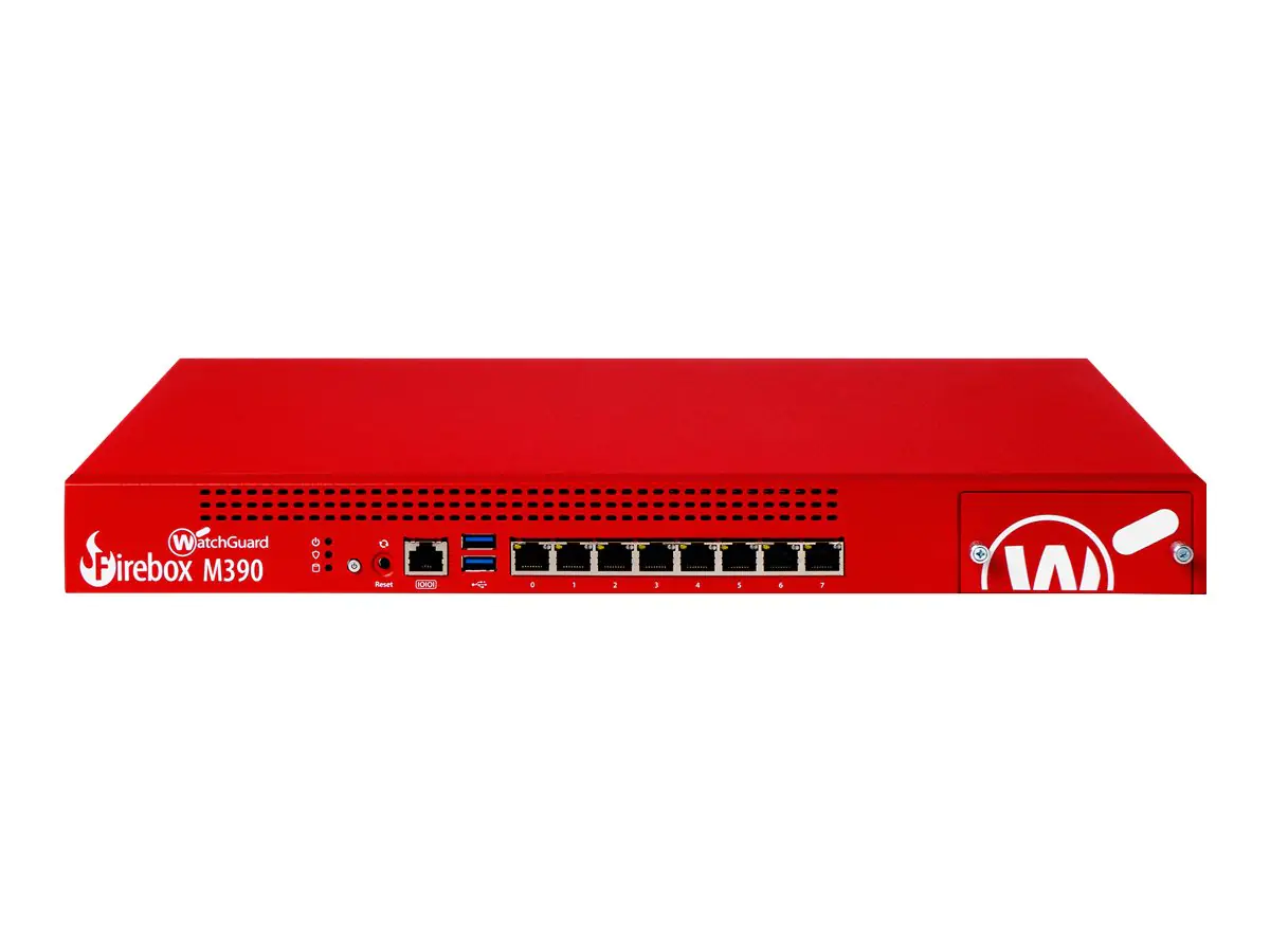 WatchGuard Firebox M390 - Sicherheitsgerät - mit 3 Jahre Total Security Suite - 8 Anschlüsse - 1GbE - AC 90 - 264 V