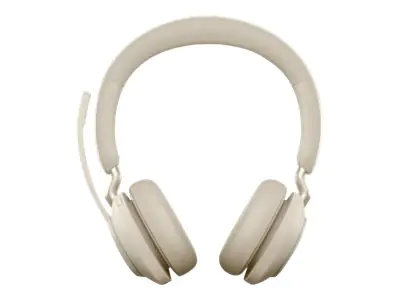 Jabra Evolve2 65 UC Stereo - Headset - On-Ear Bluetooth - kabellos - beige - 26599-989-898