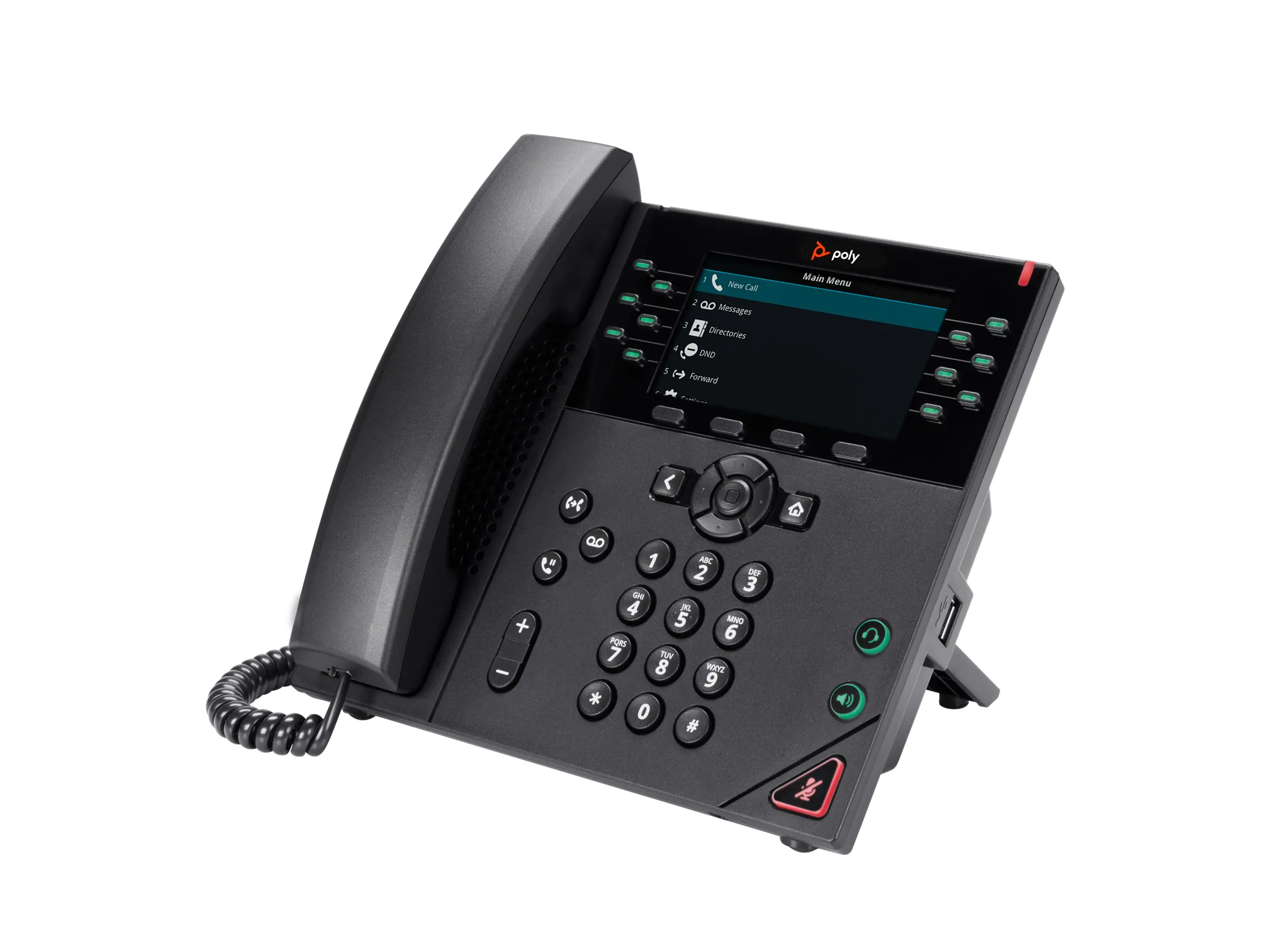Poly HP Poly VVX 450 - VoIP-Telefon - dreiweg Anruffunktion 8B1L7AA#AC3