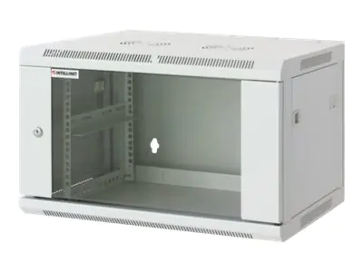 Intellinet Network Cabinet, Wall Mount (Standard), 12U, Usable Depth 350mm/Width 540mm, Grey, Assembled, Max 60kg, Metal & Glass Door, Back Panel, Removeable Sides,Suitable also for use on desk or floor, 19",Parts for wall install (eg screws/rawl plugs) n Intellinet Network Cabinet, Wall Mount (Standard), 12U, Usable Depth 350mm/Width 540mm, Grey, Assembled, Max 60kg, Metal & Glass Door, Back Panel, Removeable Sides,Suitable also for use on desk or floor, 19",Parts for wall install (eg screws/rawl plugs) n