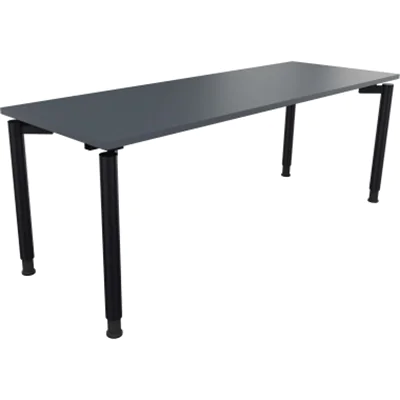 Schreibtisch Vierfuß Rundrohr B2000xT700xH680-820 an/Lavagrau Schreibtisch Vierfuß Rundrohr B2000xT700xH680-820 an/Lavagrau