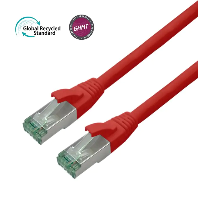Bayko Patchkabel S/FTP TPE Cat 7 GHMT GRS-zertifiziert rot 0,5m Bayko Patchkabel S/FTP TPE Cat 7 GHMT GRS-zertifiziert rot 0,5m