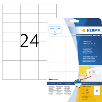 HERMA Etikett 4227 64,6x33,8mm A4 weiß 600 St./Pack.