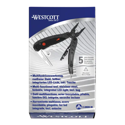 Westcott Multitool 6 Funktionen Stahl/ABS Kunststogg schwarz