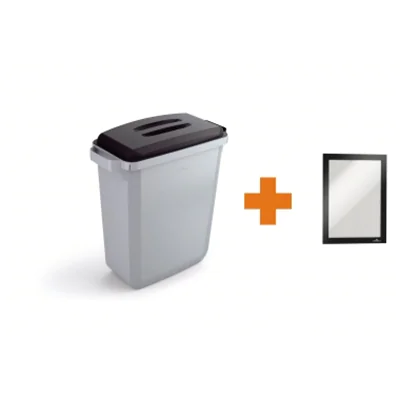 DURABLE Abfalleimer DURABIN® 60L 60l Polypropylen grau 1 Sortierfach DURABLE Abfalleimer DURABIN® 60L 60l Polypropylen grau 1 Sortierfach
