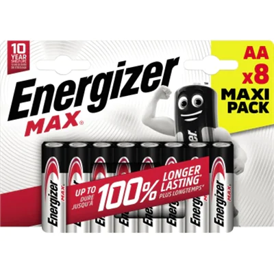 Energizer® Batterie Max AA/Mignon LR6 Alkaline 1,5V 8 St./Pack. Energizer® Batterie Max AA/Mignon LR6 Alkaline 1,5V 8 St./Pack.