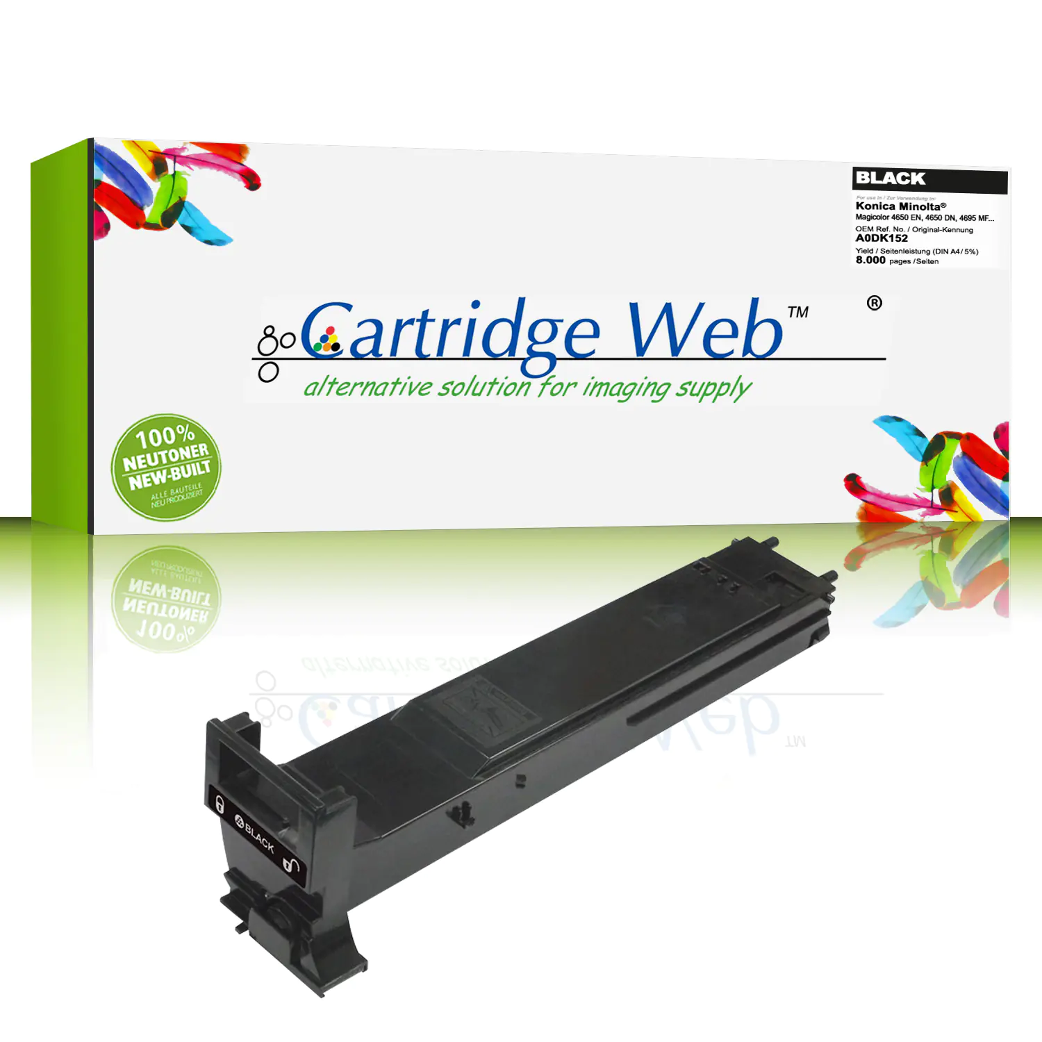 CartridgeWeb Toner kompatibel zu Konica Minolta A06V153 schwarz 12.000 Seiten 1 Stück CartridgeWeb Toner kompatibel zu Konica Minolta A06V153 schwarz 12.000 Seiten 1 Stück