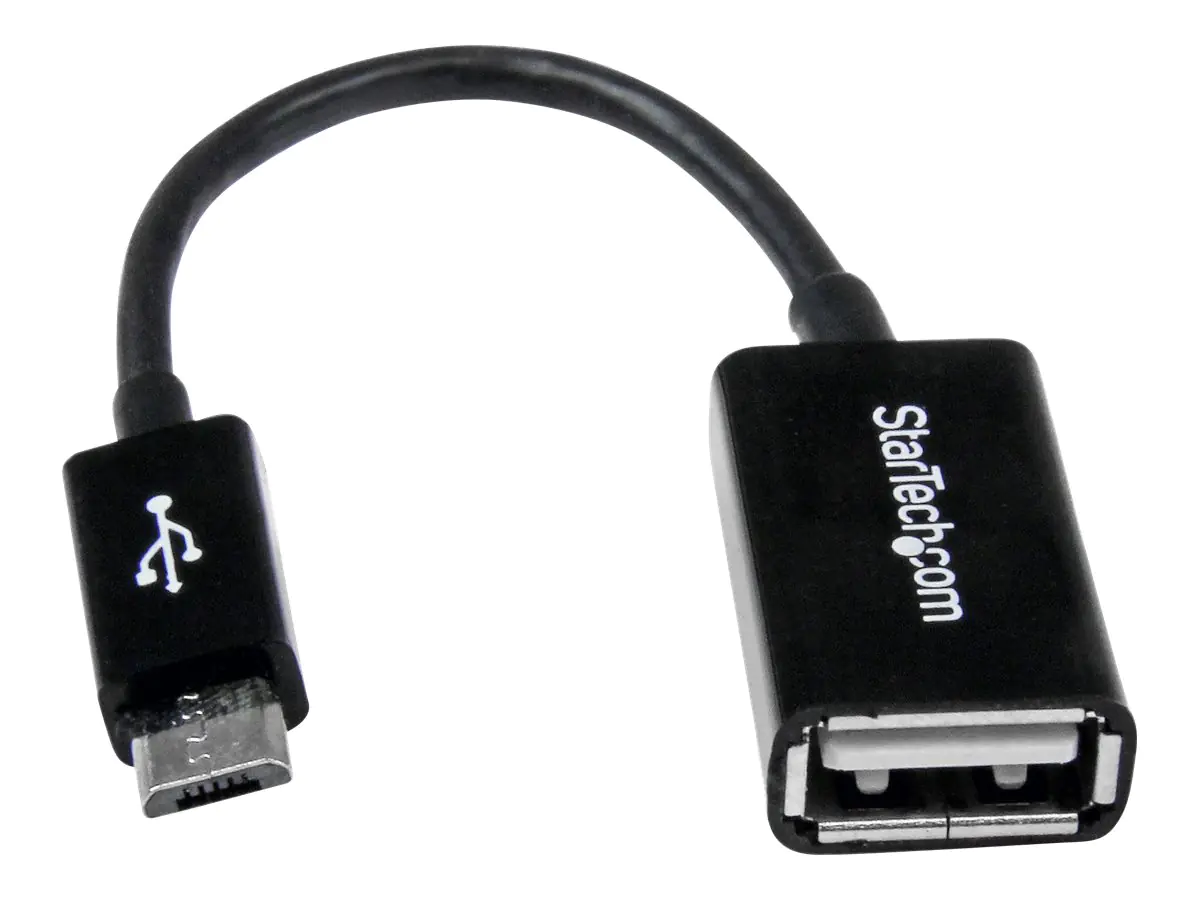 StarTech 5in Micro USB to USB OTG Host Adapter - Micro USB Male to USB A Female On-The-GO Host Cable Adapter (UUSBOTG) - USB-Adapter - USB (W) zu Micro-USB Typ B (M) - USB 2.0 OTG - 12.7 cm - Schwarz - für P/N: ST4300U3C1, ST4300U3C1B StarTech 5in Micro USB to USB OTG Host Adapter - Micro USB Male to USB A Female On-The-GO Host Cable Adapter (UUSBOTG) - USB-Adapter - USB (W) zu Micro-USB Typ B (M) - USB 2.0 OTG - 12.7 cm - Schwarz - für P/N: ST4300U3C1, ST4300U3C1B