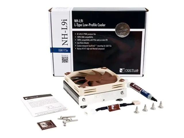 Noctua NH-L9i - Prozessor-Luftkühler - (für: LGA1156, LGA1155, LGA1150, LGA1151, LGA1200) - Aluminium mit nickelbeschichteter Kupferbasis - 92 mm