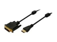 LogiLink - Adapterkabel - HDMI weiblich zu DVI-D männlich - 5 m - Doppelisolierung - Schwarz