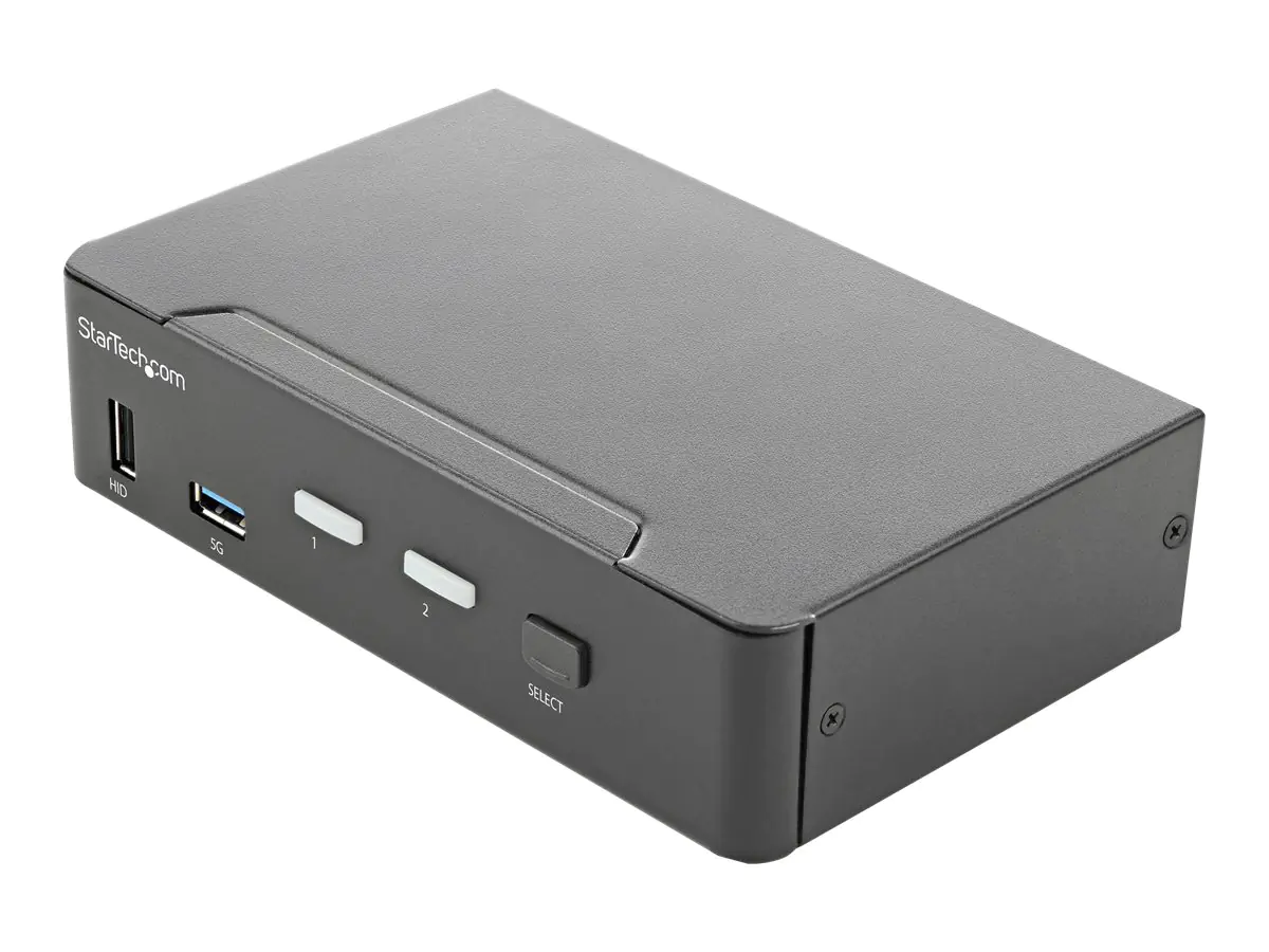 StarTech 2 Port HDMI KVM-Switch - Einzelmonitor 4K 60Hz Ultra HD HDR - HDMI 2.0 KVM Umschalter mit 2 Port USB-3.0-Hub (5 Gbit/s) und 4x USB 2.0-HID, Audio - Hotkey - TAA (SV231HU34K6) - KVM-/Audio-Switch - 2 x KVM/Audio - 1 lokaler Benutzer - Desktop, an StarTech 2 Port HDMI KVM-Switch - Einzelmonitor 4K 60Hz Ultra HD HDR - HDMI 2.0 KVM Umschalter mit 2 Port USB-3.0-Hub (5 Gbit/s) und 4x USB 2.0-HID, Audio - Hotkey - TAA (SV231HU34K6) - KVM-/Audio-Switch - 2 x KVM/Audio - 1 lokaler Benutzer - Desktop, an