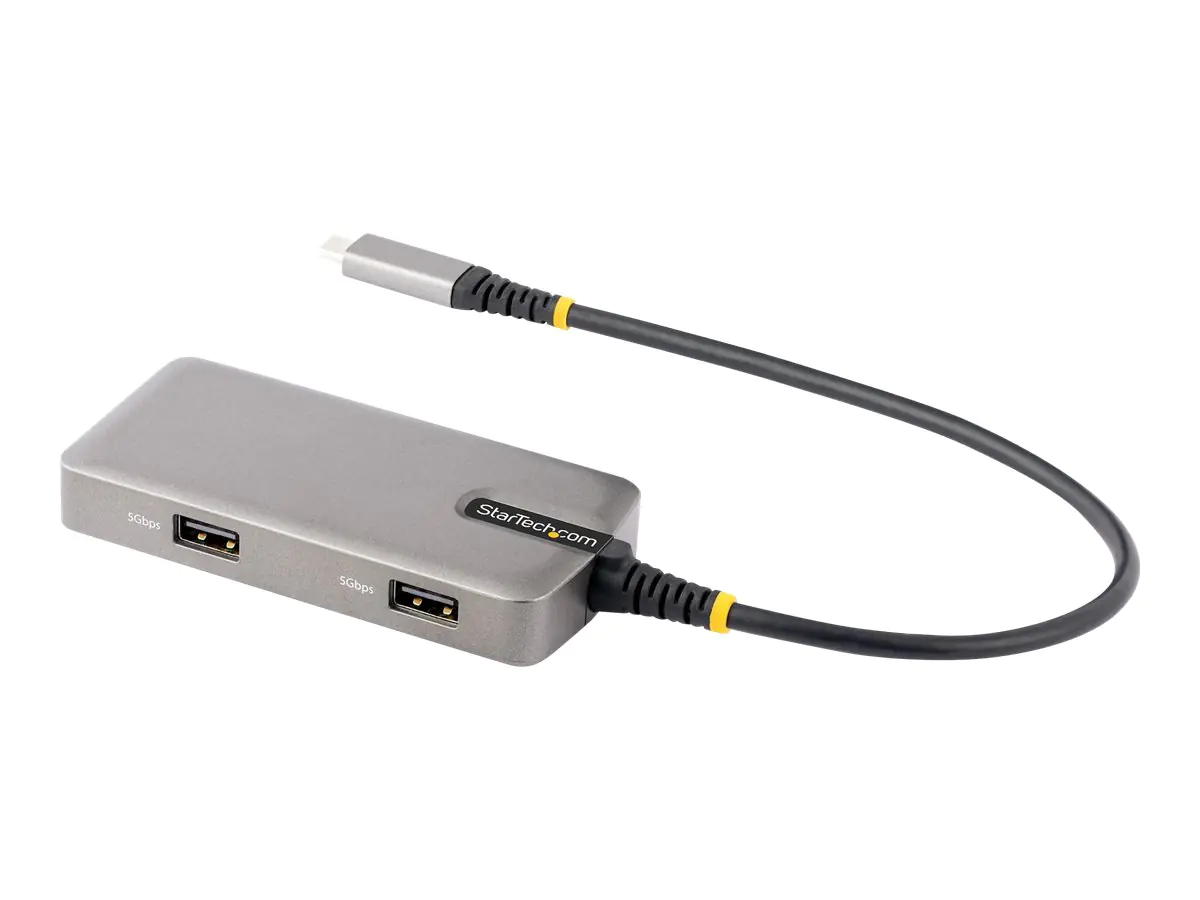 StarTech USB-C Multiport Adapter, 4K 60Hz HDMI w/HDR, 2-Port 5Gbps USB 3.0 Hub, 100W Power Delivery Pass-Through, GbE, USB Type C Mini Docking Station, Works with Chromebook certified - Windows, macOS (103B-USBC-MULTIPORT) - Dockingstation - USB-C / USB4