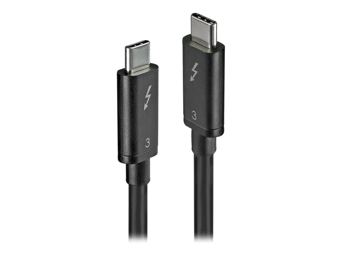 Lindy - Thunderbolt-Kabel - USB-C (M) bis USB-C (M) - USB 3.1 Gen 2 / Thunderbolt 3 / DisplayPort 1.2 - 50 cm - umkehrbare Stecker, 4K Unterstützung - Schwarz Lindy - Thunderbolt-Kabel - USB-C (M) bis USB-C (M) - USB 3.1 Gen 2 / Thunderbolt 3 / DisplayPort 1.2 - 50 cm - umkehrbare Stecker, 4K Unterstützung - Schwarz