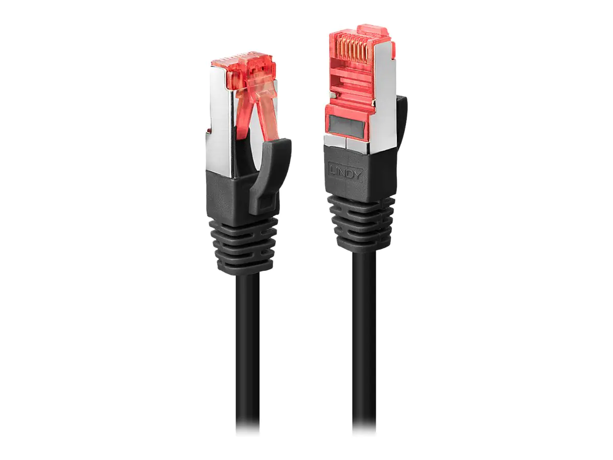 Lindy - Patch-Kabel - RJ-45 (M) zu RJ-45 (M) - 1.5 m - SFTP, PiMF - CAT 6e - geformt, ohne Haken - Schwarz