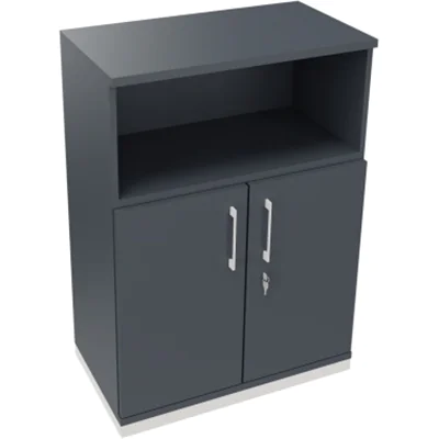 Kombischrank 2OH Tür 1OH Regal B800xT442xH1133mm ws/Lavagrau Kombischrank 2OH Tür 1OH Regal B800xT442xH1133mm ws/Lavagrau