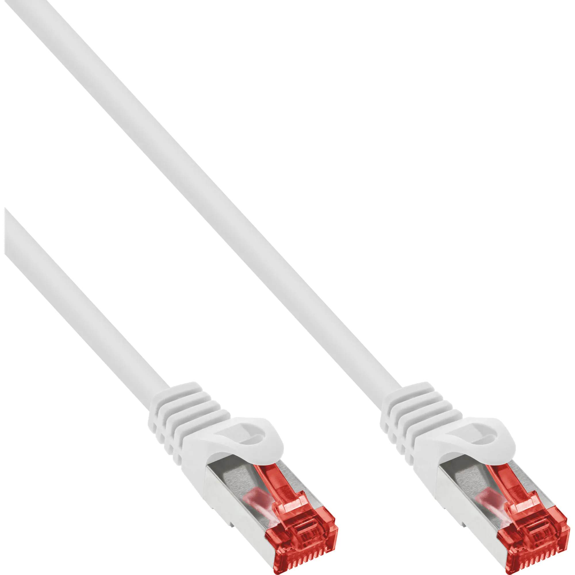 InLine Patchkabel - S/FTP (PiMf) - Cat.6 - halogenfrei - Kupfer - weiß - 0,3m 76933W
