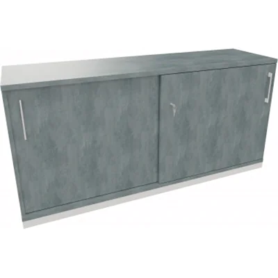 Schiebetürenschrank 2OH B1600xT442xH781mm ws/Beton