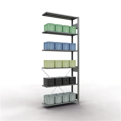SCHULTE Regal MULTIplus150 12736 Anbau 2.500x1.000x300mm 6Böden vz SCHULTE Regal MULTIplus150 12736 Anbau 2.500x1.000x300mm 6Böden vz